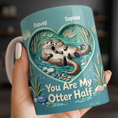 You Are My Otter Half Cute Otters In Heart Water Design