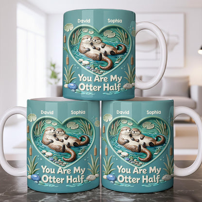 You Are My Otter Half Cute Otters In Heart Water Design