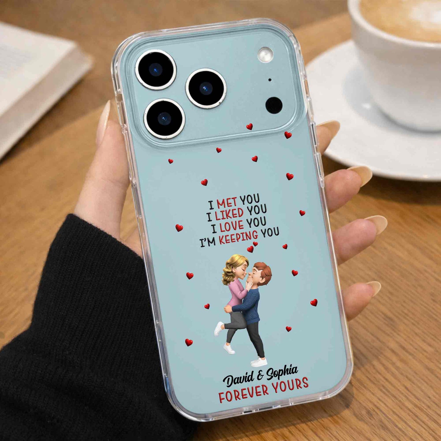 I Met You I Liked You Couple With Tiny Hearts