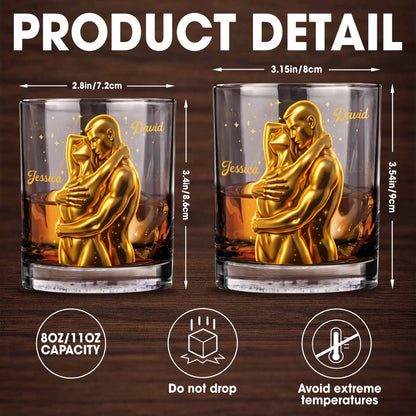 Our Love Is Golden Hugging Couple With Stars