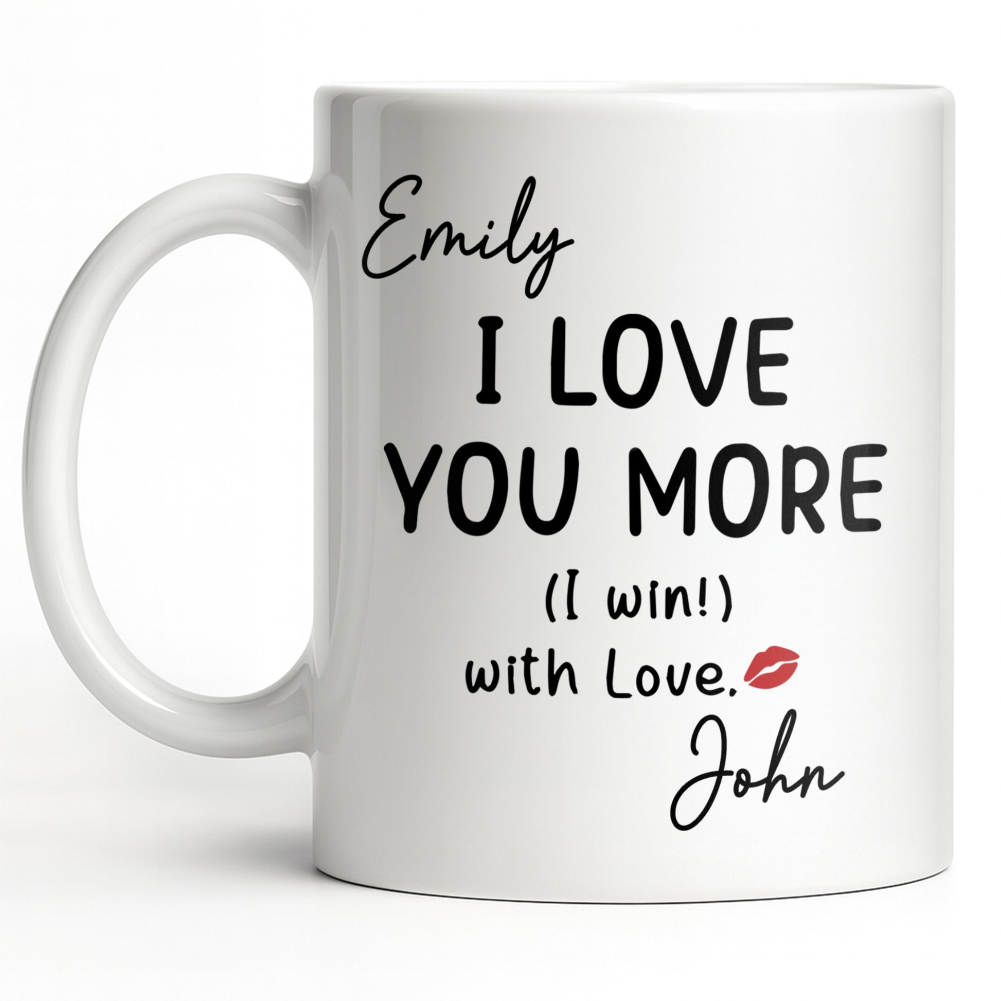 I Love You More Mug With Lips