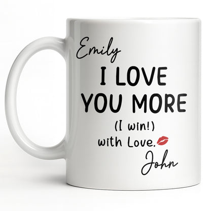 I Love You More Mug With Lips