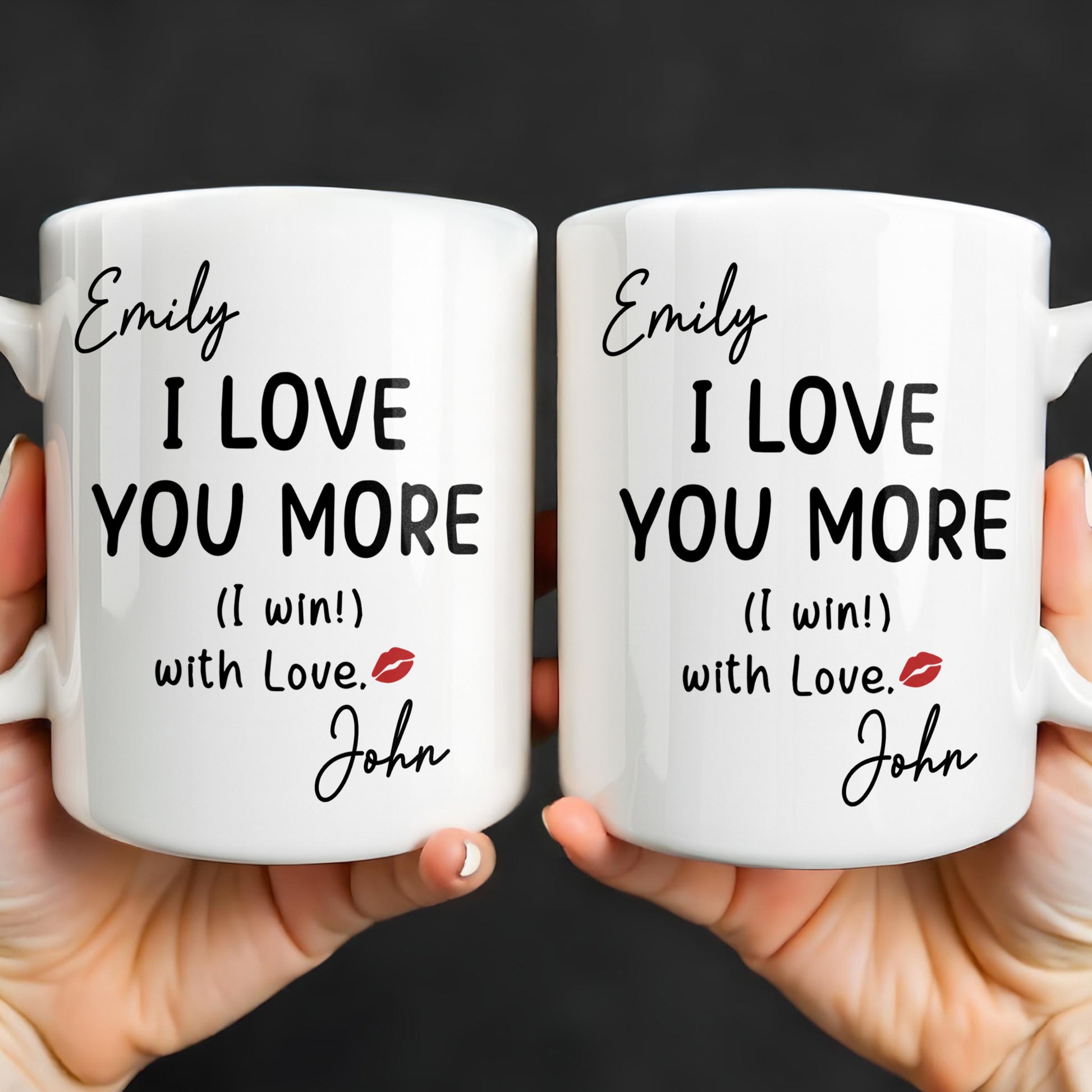 I Love You More Mug With Lips