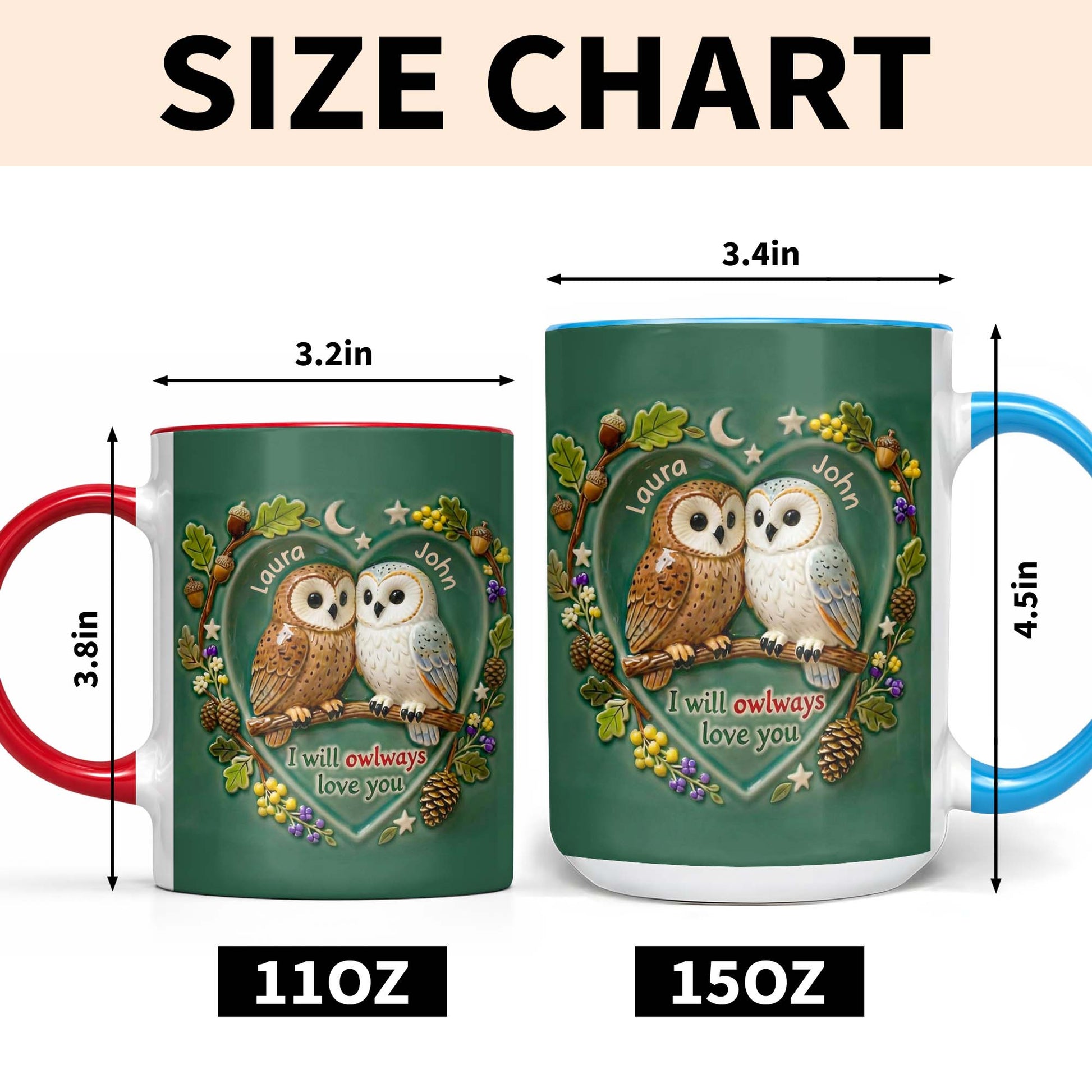 I Will Owlways Love You With Cute Owls And Nature Wreath