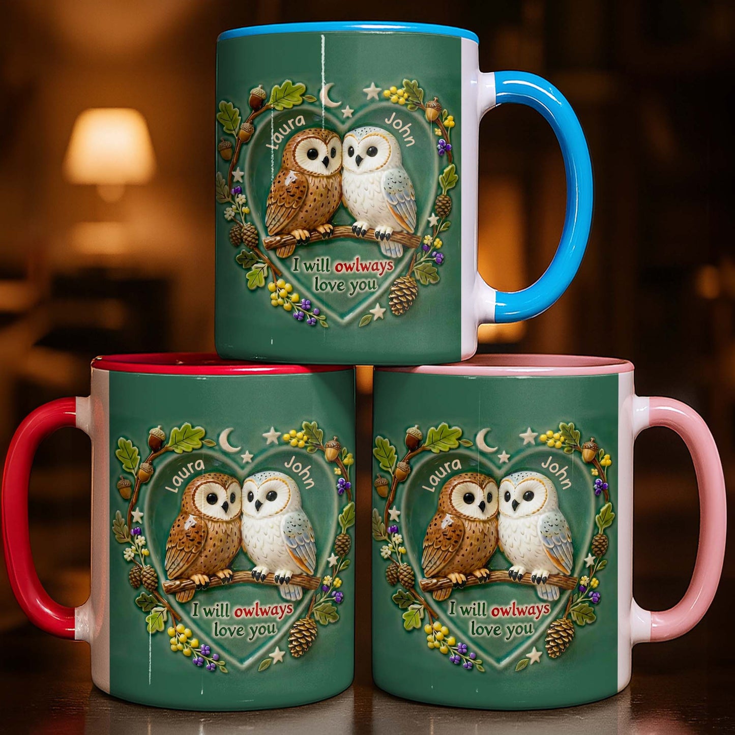 I Will Owlways Love You With Cute Owls And Nature Wreath