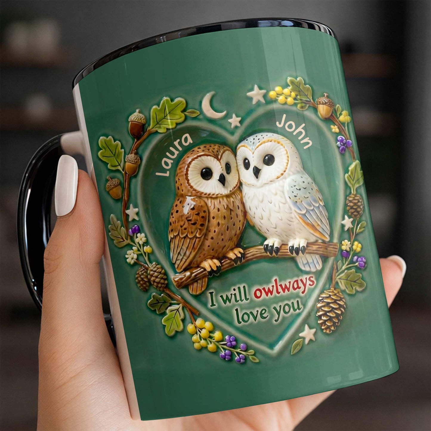 I Will Owlways Love You With Cute Owls And Nature Wreath