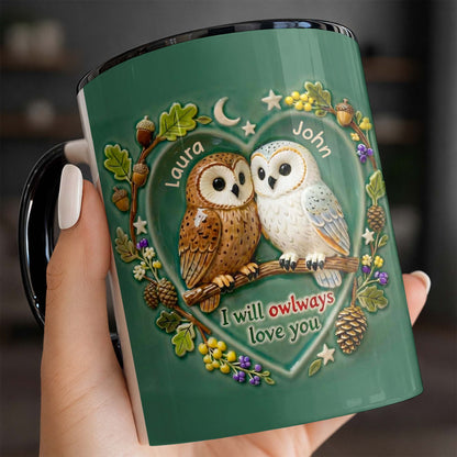 I Will Owlways Love You With Cute Owls And Nature Wreath