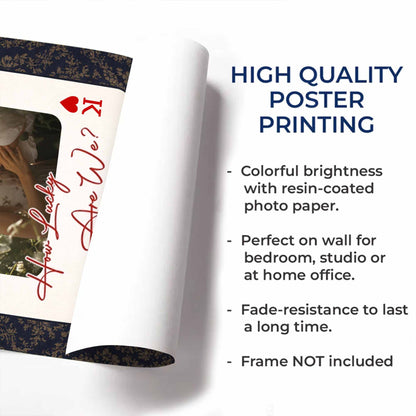 How Lucky Are We Custom Photo Playing Card Heart Poster - Personalized Custom Vertical Poster - CPL1382_VPOS