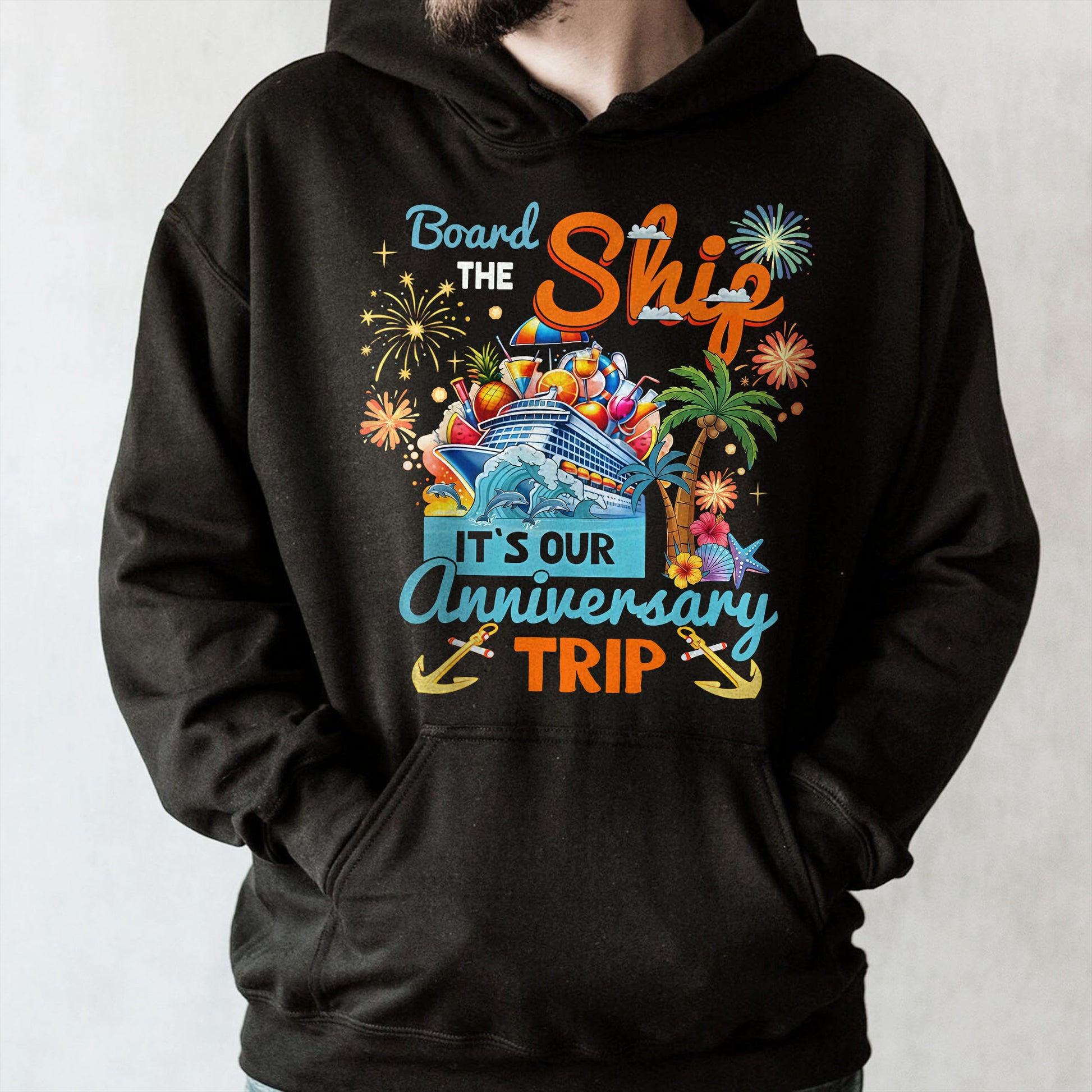 Board The Ship It Is Our Anniversary Trip Cruise Ship And Tropical Palm