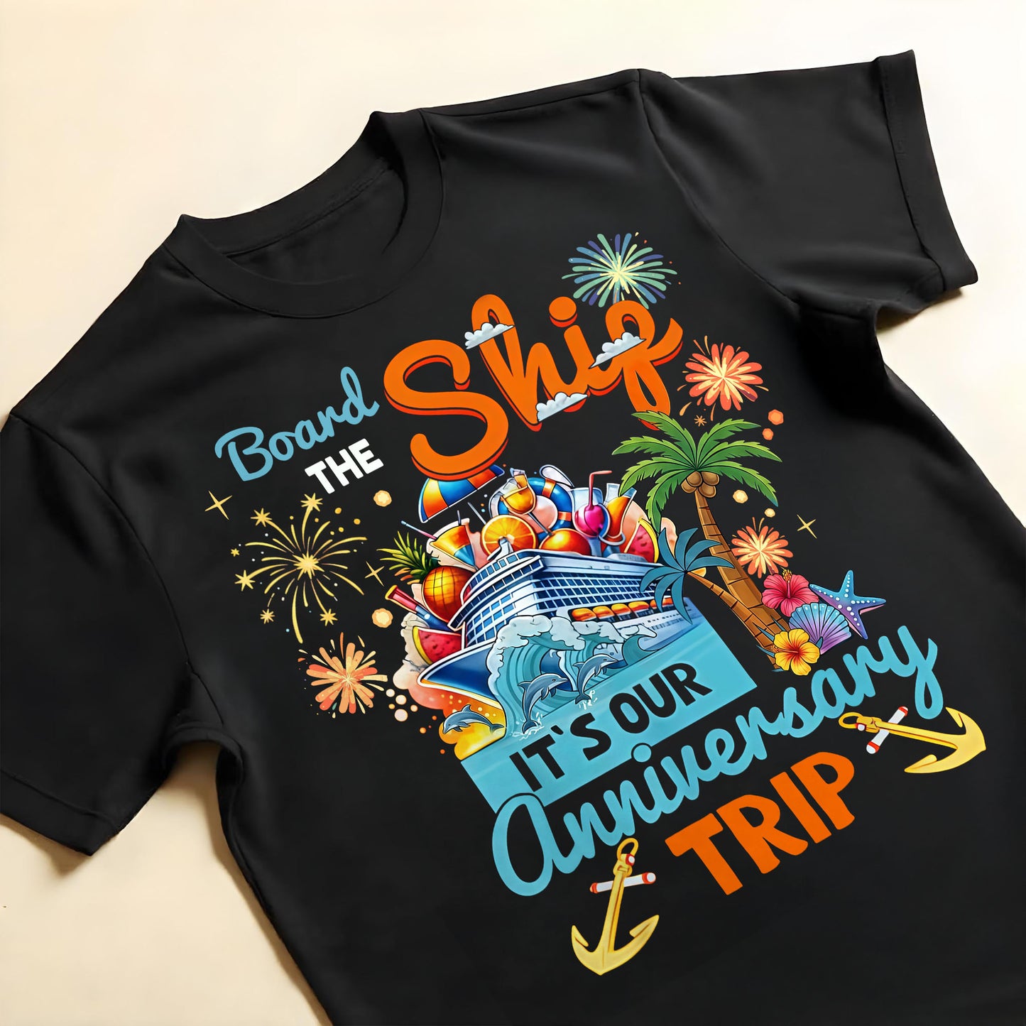 Board The Ship It Is Our Anniversary Trip Cruise Ship And Tropical Palm