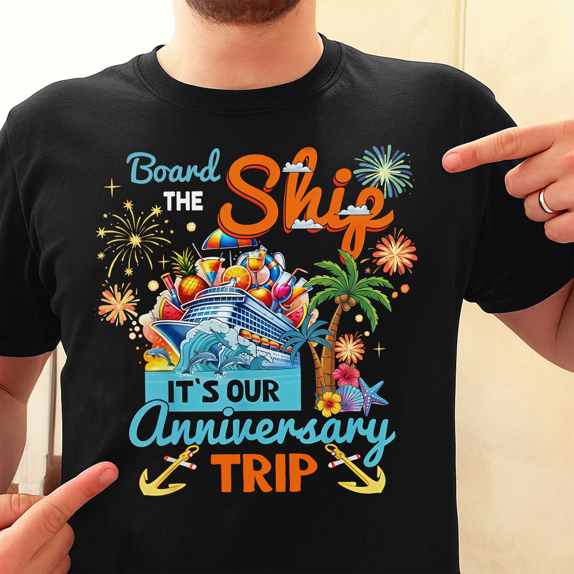 Board The Ship It Is Our Anniversary Trip Cruise Ship And Tropical Palm