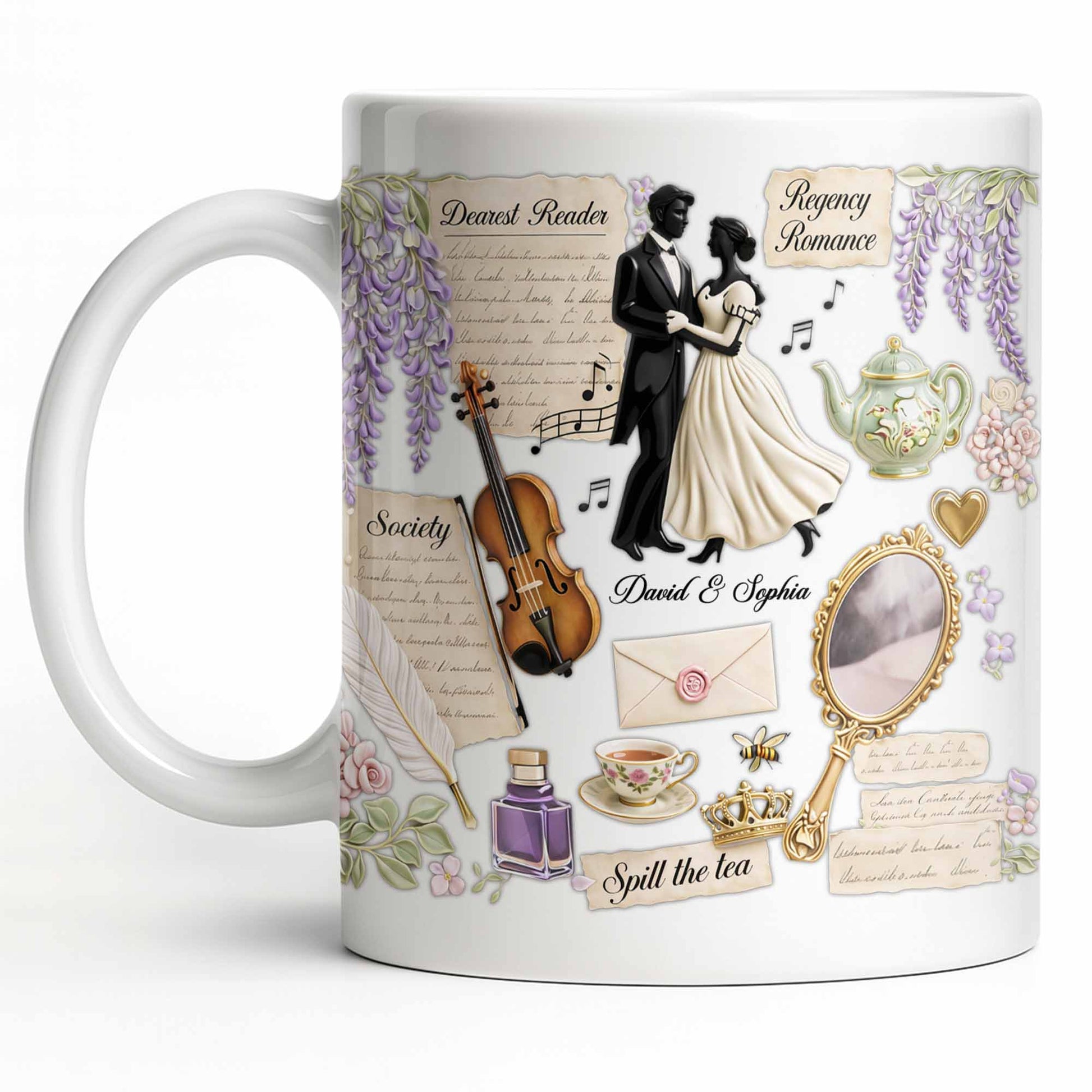 Dearest Reader Regency Romance With Dancing Couple And Flowers
