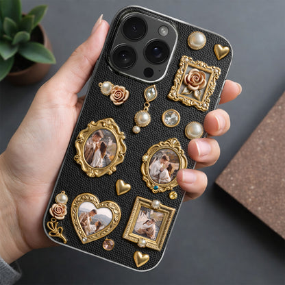 Cherished Memories Of Us With Gold Photo Frames And Roses