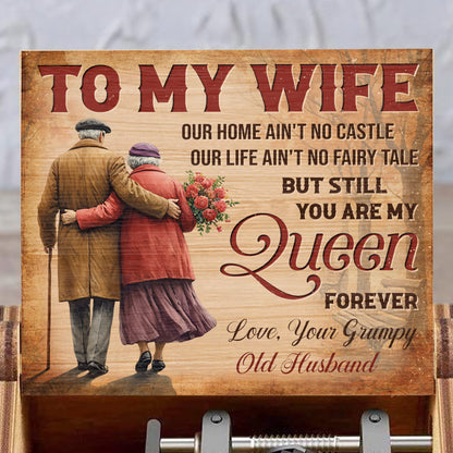 You Are My Queen Forever Elderly Couple With Flowers