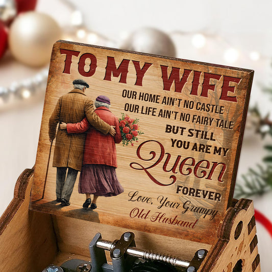 You Are My Queen Forever Elderly Couple With Flowers