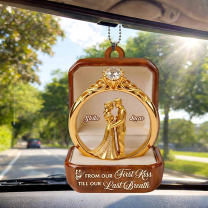 From Our First Kiss Till Our Last Breath Wedding Ring Couple