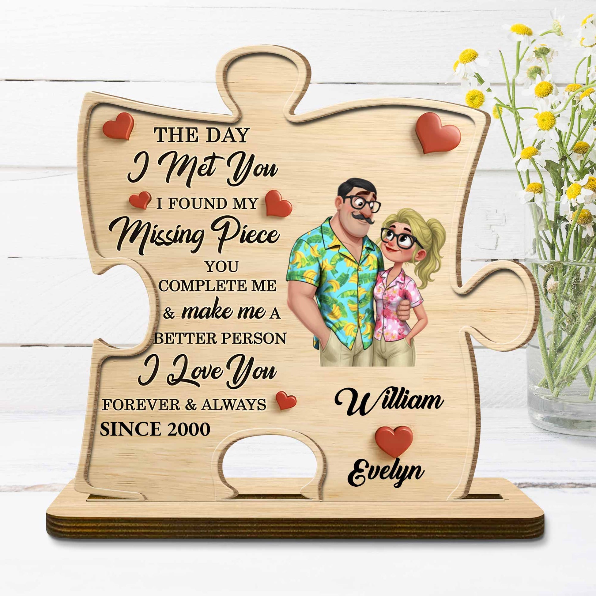 The Day I Met You Found My Missing Piece Couple And Hearts