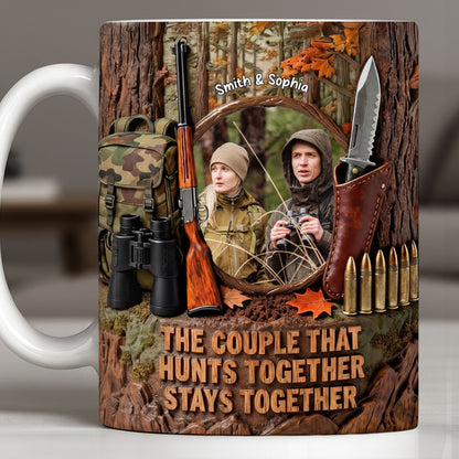 The Couple That Hunts Together Stays Together Hunting Gear Rifle - Personalized Custom Coffee Mug - CPL1396_MG