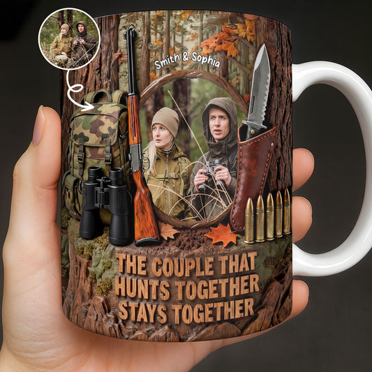 The Couple That Hunts Together Stays Together Hunting Gear Rifle - Personalized Custom Coffee Mug - CPL1396_MG
