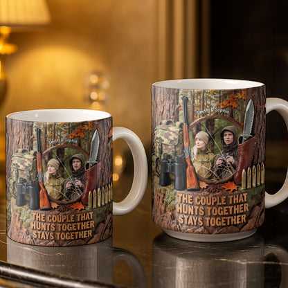 The Couple That Hunts Together Stays Together Hunting Gear Rifle - Personalized Custom Coffee Mug - CPL1396_MG