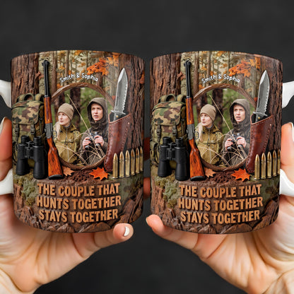 The Couple That Hunts Together Stays Together Hunting Gear Rifle - Personalized Custom Coffee Mug - CPL1396_MG