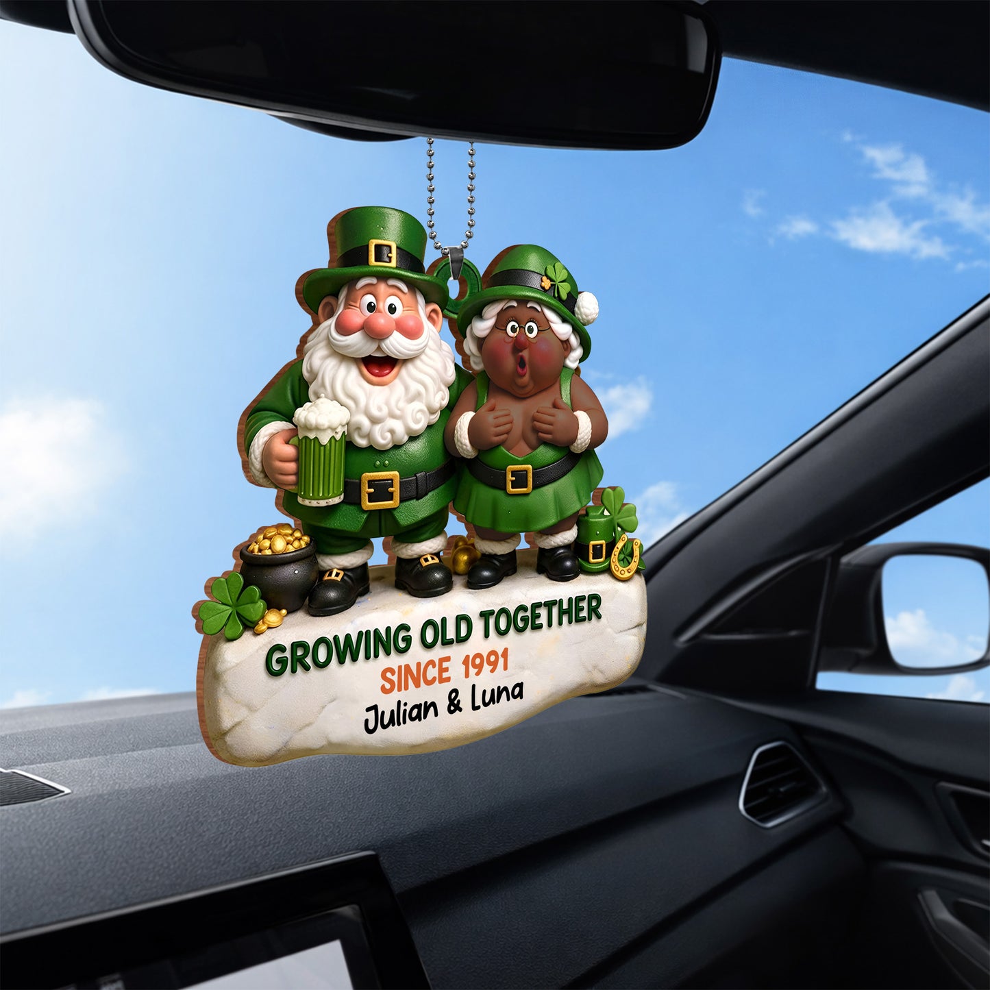 Growing Old Together Leprechaun Couple And Pot Of Gold