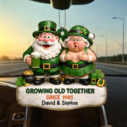Growing Old Together Leprechaun Couple And Pot Of Gold