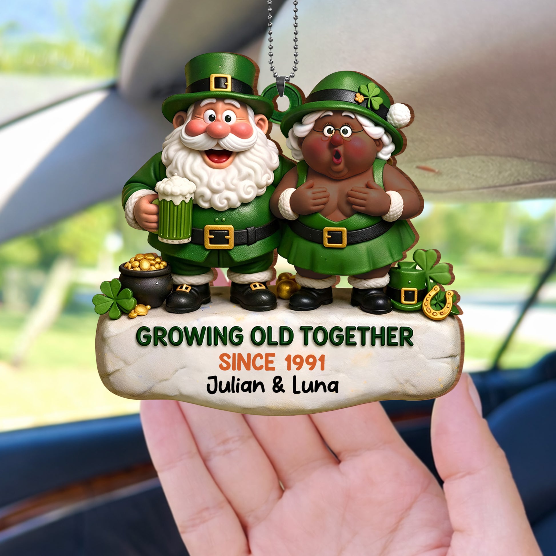 Growing Old Together Leprechaun Couple And Pot Of Gold