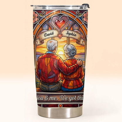 You And Me We Got This Old Couple Stained Glass Sunset