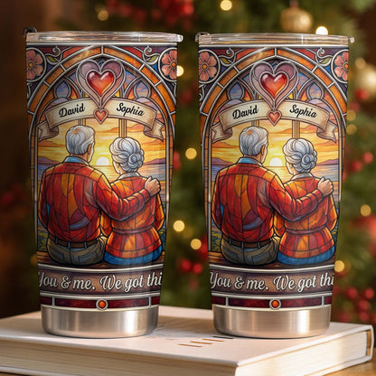 You And Me We Got This Old Couple Stained Glass Sunset