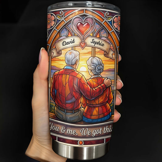 You And Me We Got This Old Couple Stained Glass Sunset
