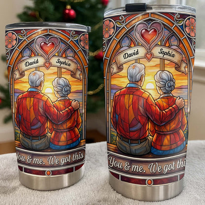 You And Me We Got This Old Couple Stained Glass Sunset
