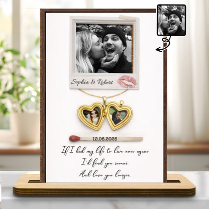 If I Had My Life To Live Over Again Heart Locket Photo