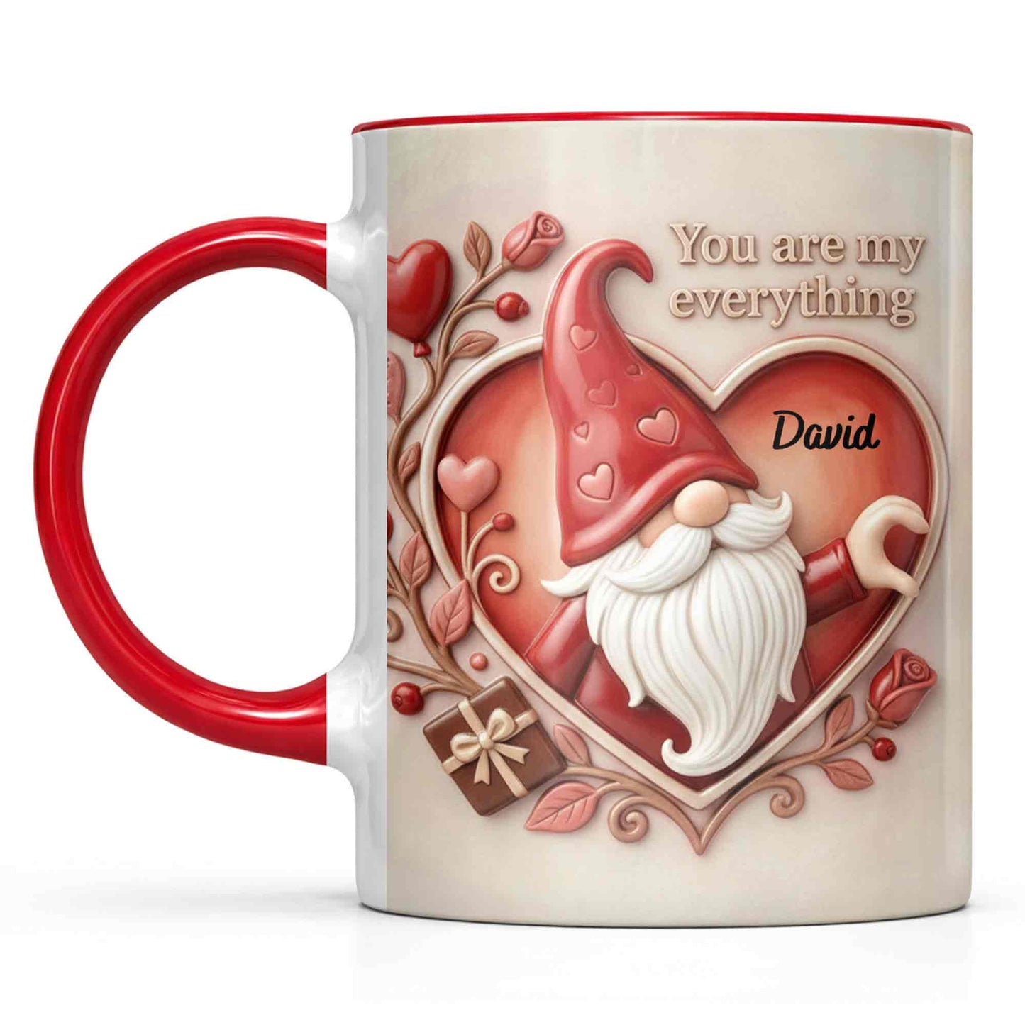 You Are My Everything Romantic Gnome With Hearts And Roses