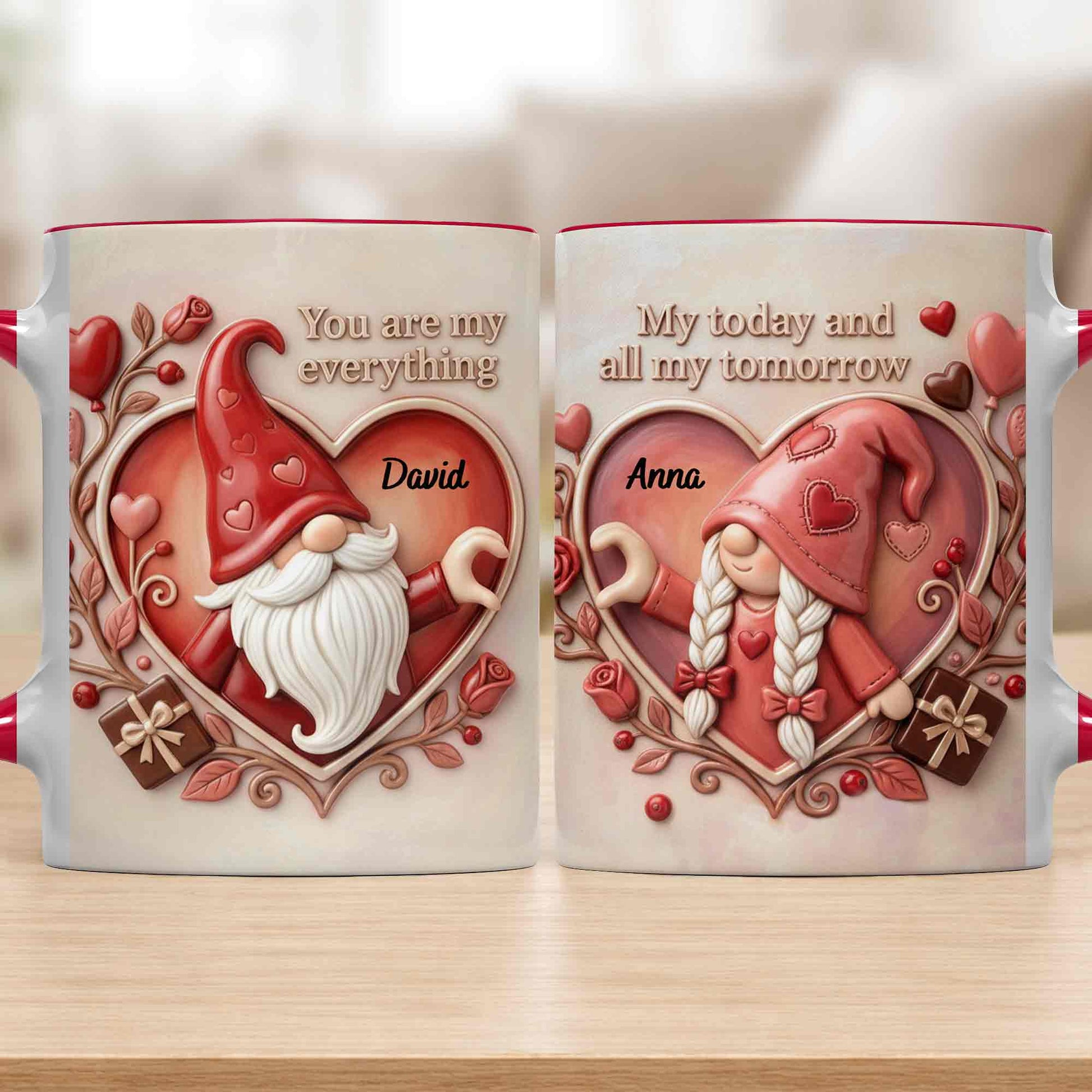 You Are My Everything Romantic Gnome With Hearts And Roses