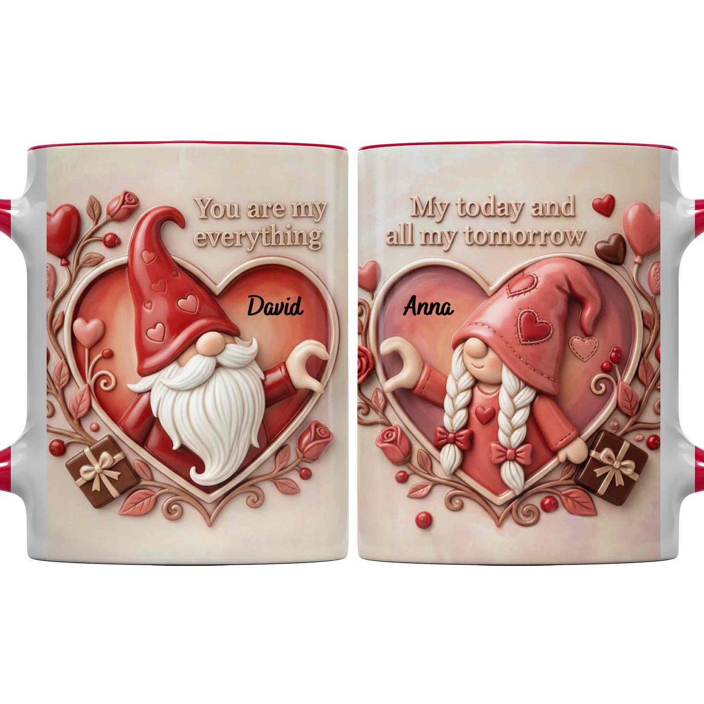 You Are My Everything Romantic Gnome With Hearts And Roses