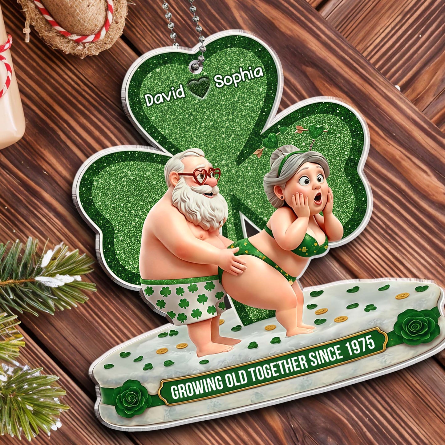 Growing Old Together Since Funny Shamrock Couple