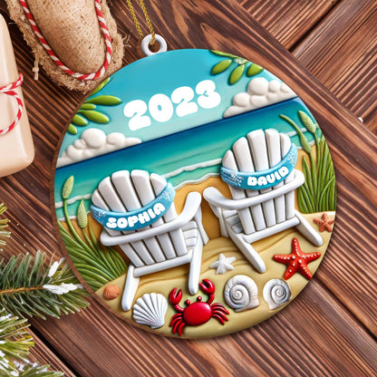 Relax And Unwind With Seaside Memories Beach Chairs Ornament