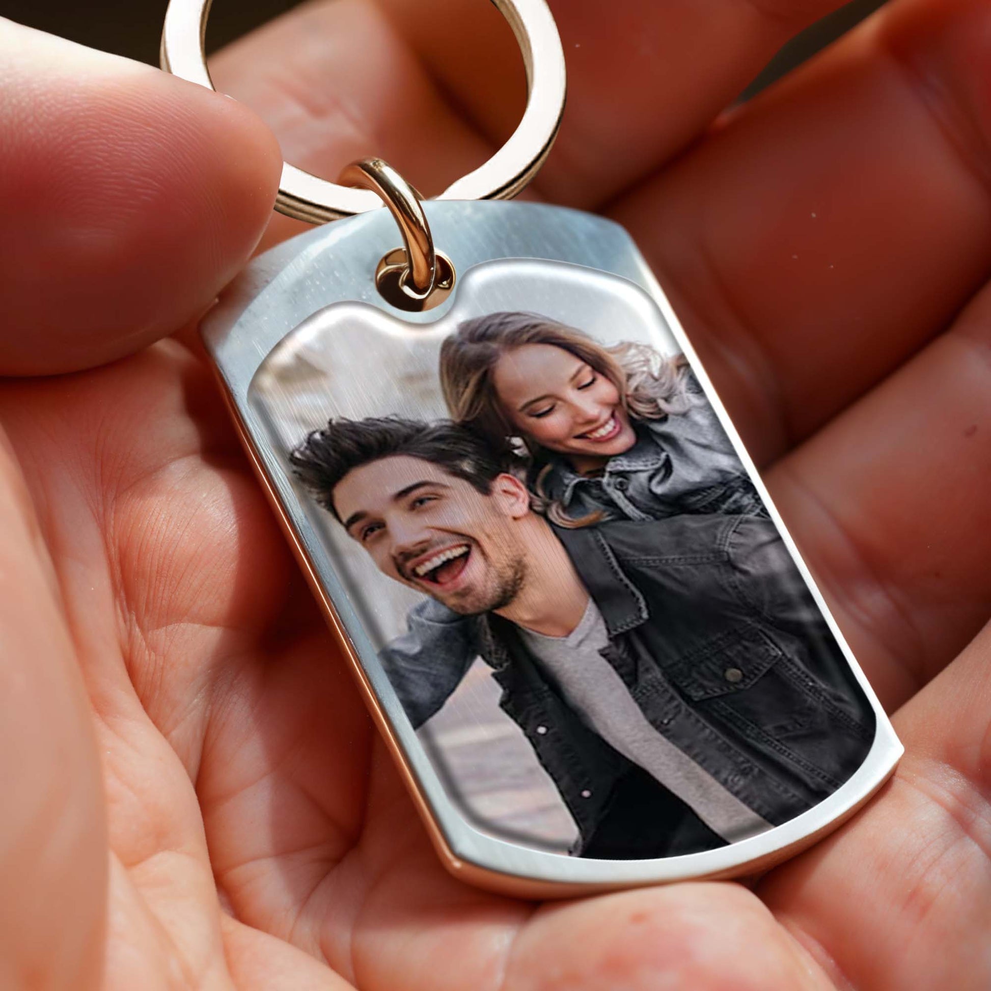 You Have My Heart And My A** Keychain With Heart And Peach Design