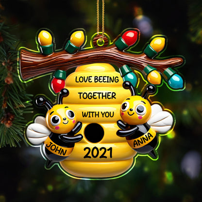Love Beeing Together With You Romantic Bee Ornament