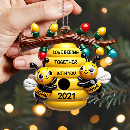 Love Being Together With You, Bees And Honeycomb Ornament