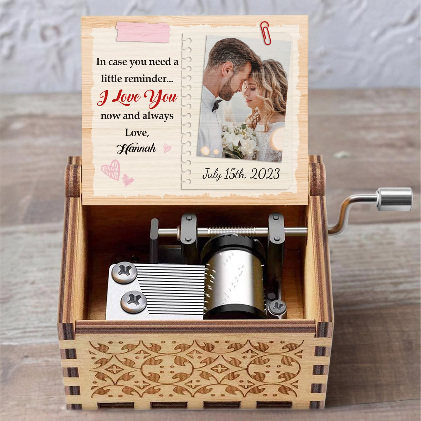 I Love You Now And Always Reminder With Couple's Photo
