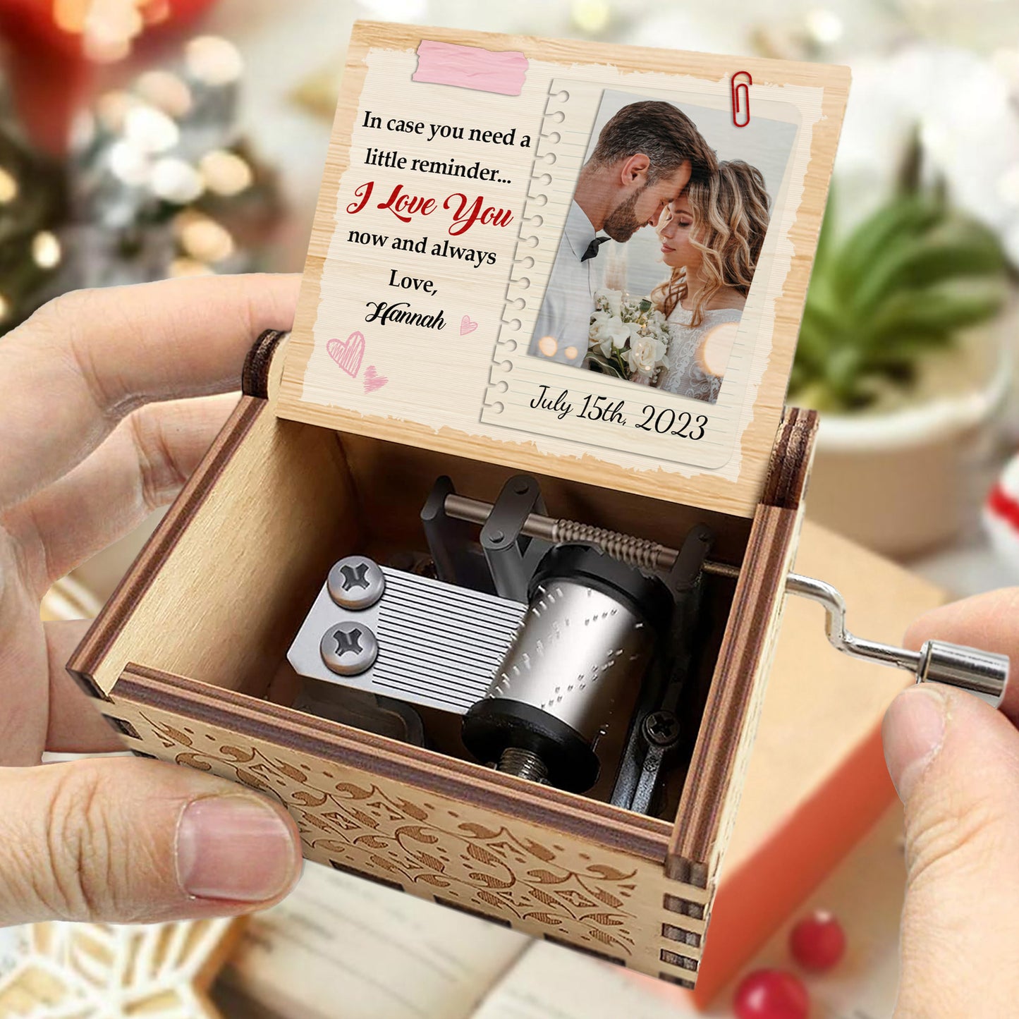 I Love You Now And Always Reminder With Couple's Photo