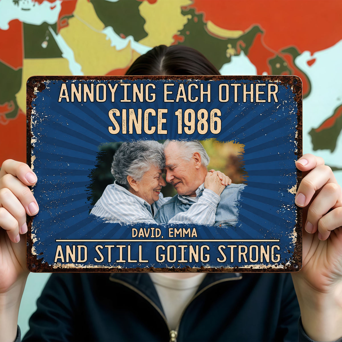 Annoying Each Other Since And Still Going Strong Custom Photo Sign - Personalized Metal Sign - CPL1583_MSIGN