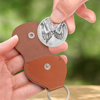 I'd Choose You Pinky Swear Holding Hands Couple Hearts - Personalized Custom Pocket Hug - CPL1701_HTOK