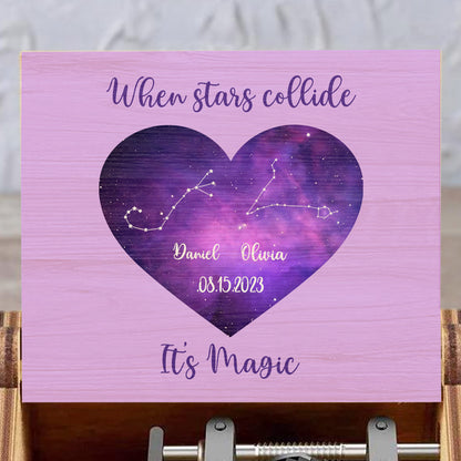When Stars Collide It's Magic Heart Constellation Design