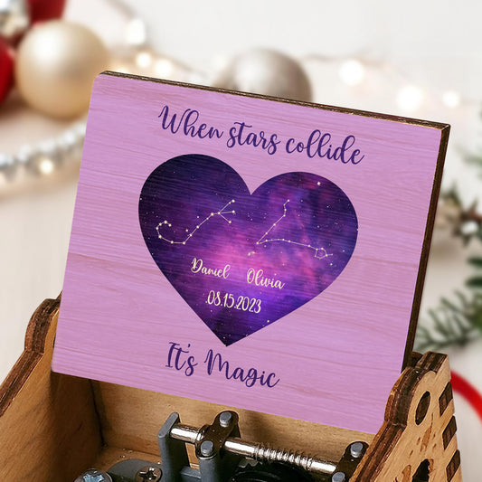 When Stars Collide It's Magic Heart Constellation Design