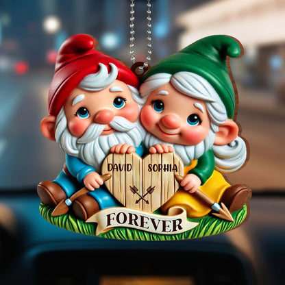 Together Forever Gnomes Wooden Sign Ornament