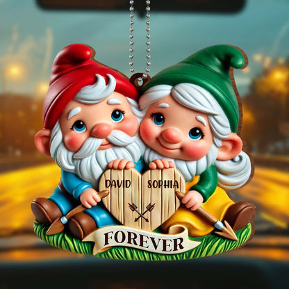 Together Forever Gnomes Wooden Sign Ornament