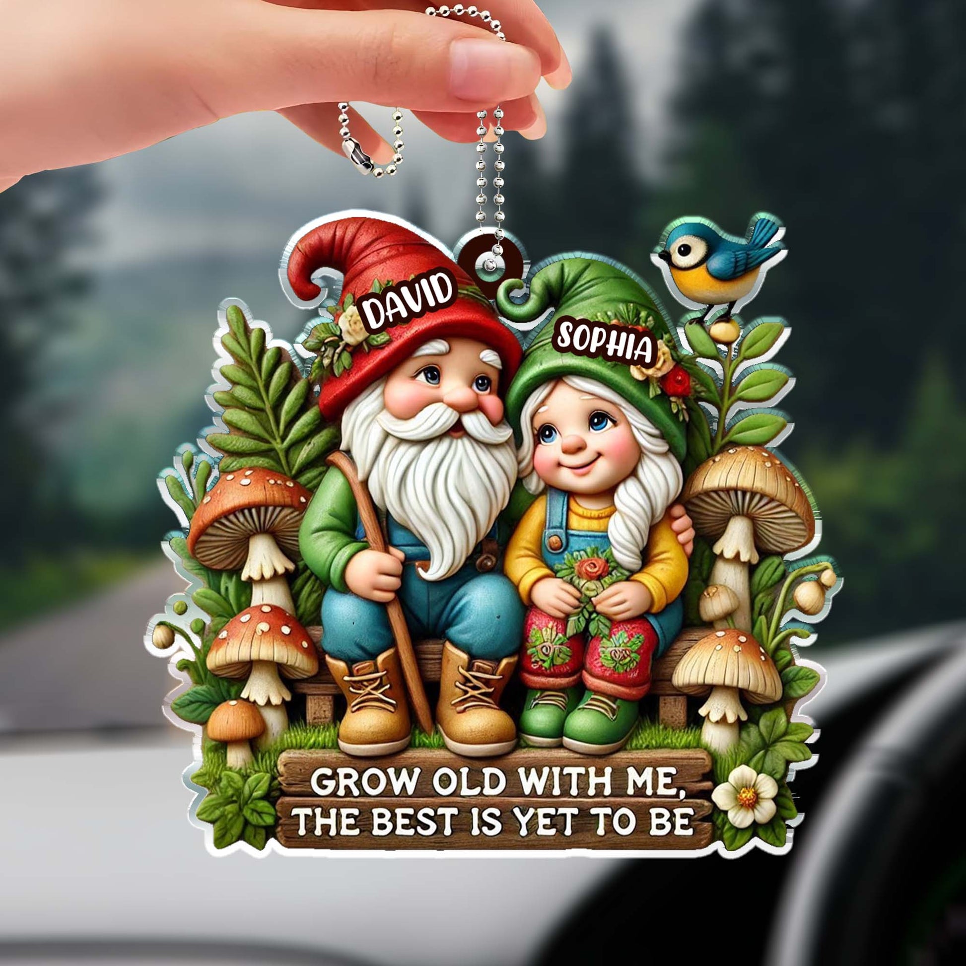 Grow Old With Me Gnome Couple Ornament